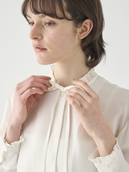フリルボウタイブラウス ｜FB153 詳細画像 NO1(L03640FB153_ホワイト) 7