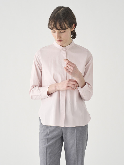 ミニカラー長袖コットンシャツ ｜FB159 詳細画像 NO1(L03640FB159_ピンク) 4
