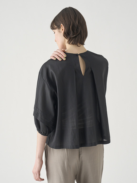 タックボリュームスリーブ７分袖ブラウス ｜FB161 詳細画像 NO2(L03640FB161_ブラック) 5