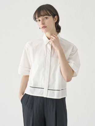 コットンレース半袖シャツ ｜FB166