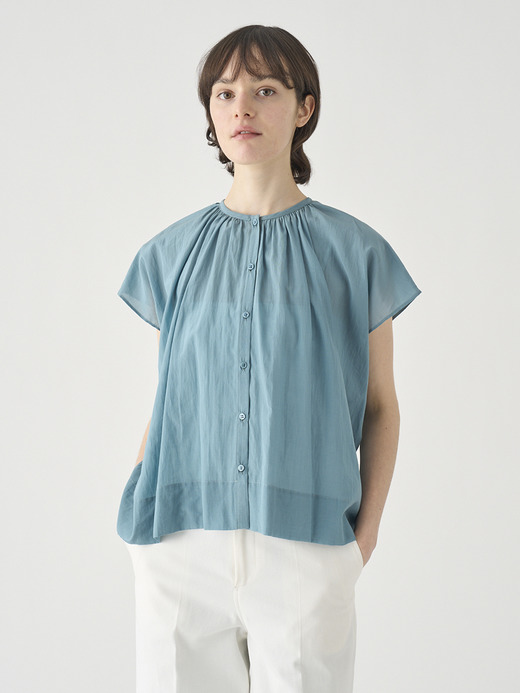 2WAYフレンチスリーブシアーブラウス ｜FB171 詳細画像 NO3(L03640FB171_ブルーグリーン) 3