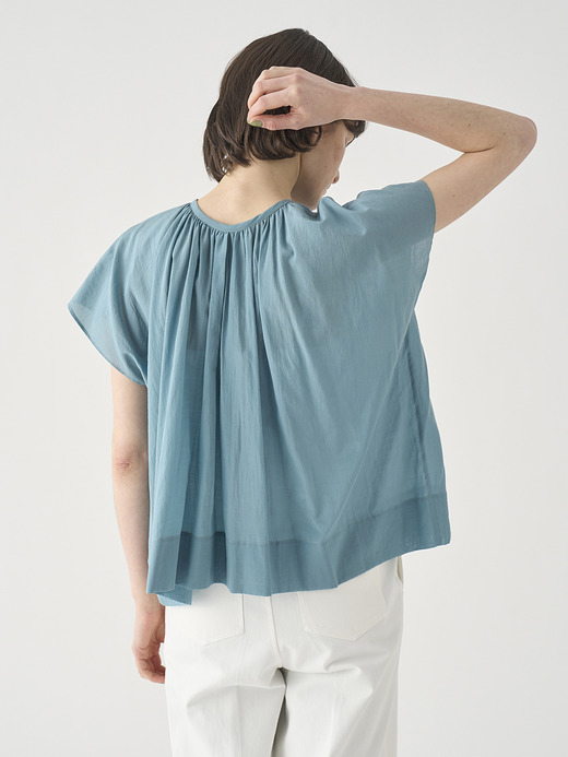 2WAYフレンチスリーブシアーブラウス ｜FB171 詳細画像 NO3(L03640FB171_ブルーグリーン) 7