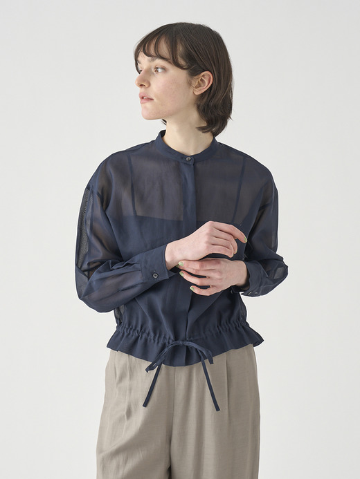 長袖シアードロストブラウス ｜FB175 詳細画像 NO4(L03640FB175_ネイビー) 4