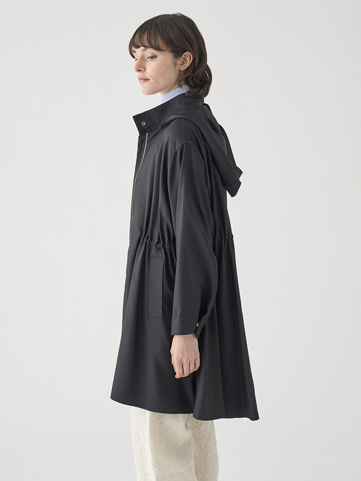 ナイロンシルク撥水ロングギャザーブルゾン ｜FC155 詳細画像 NO1(L03640FC155_ブラック) 4