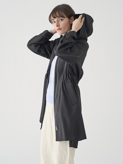 ナイロンシルク撥水ロングギャザーブルゾン ｜FC155 詳細画像 NO1(L03640FC155_ブラック) 5