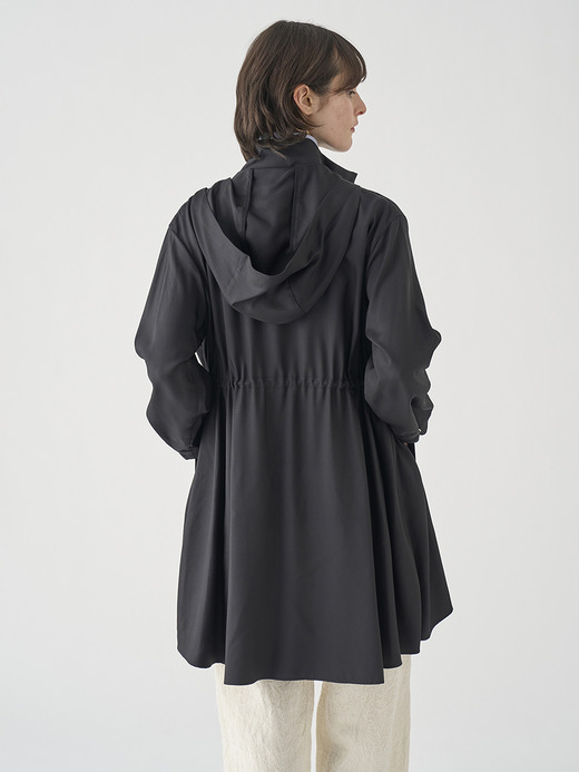 ナイロンシルク撥水ロングギャザーブルゾン ｜FC155 詳細画像 NO1(L03640FC155_ブラック) 6