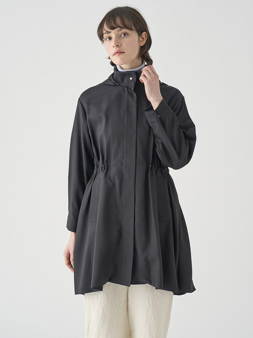 ナイロンシルク撥水ロングギャザーブルゾン ｜FC155 詳細画像 NO1(L03640FC155_ブラック) 7