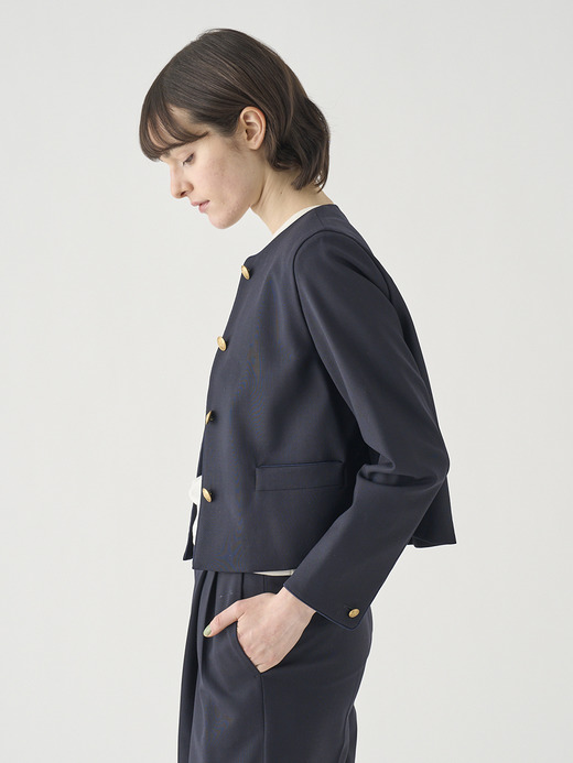 ノーカラー金ボタンジャケット ｜FJ151 詳細画像 NO2(L03640FJ151_ネイビー) 5