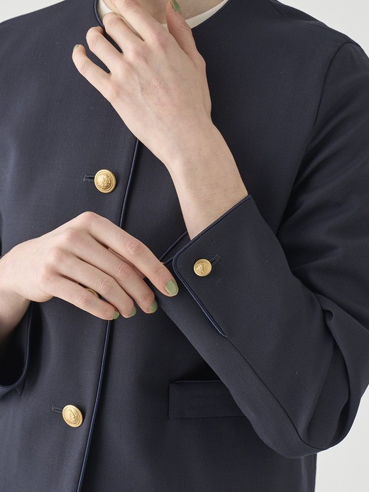 ノーカラー金ボタンジャケット ｜FJ151 詳細画像 NO2(L03640FJ151_ネイビー) 8