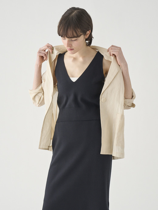 オーガニックコットン シアーテーラードジャケット ｜FJ182 詳細画像 NO1(L03640FJ182_オフホワイト) 5