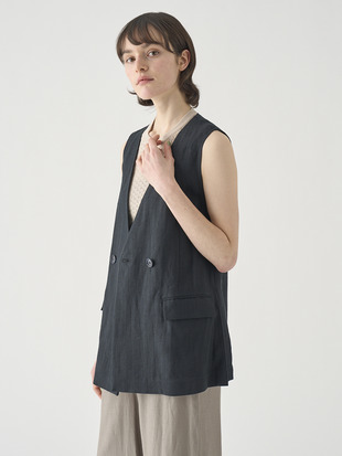 リネンロングジレ ｜FJ183