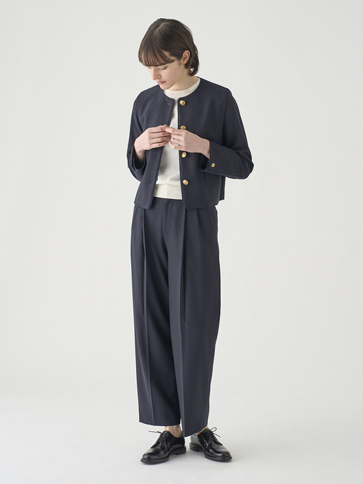 ウールドレープ２タックパンツ ｜FP152 詳細画像 NO2(L03640FP152_ネイビー) 8
