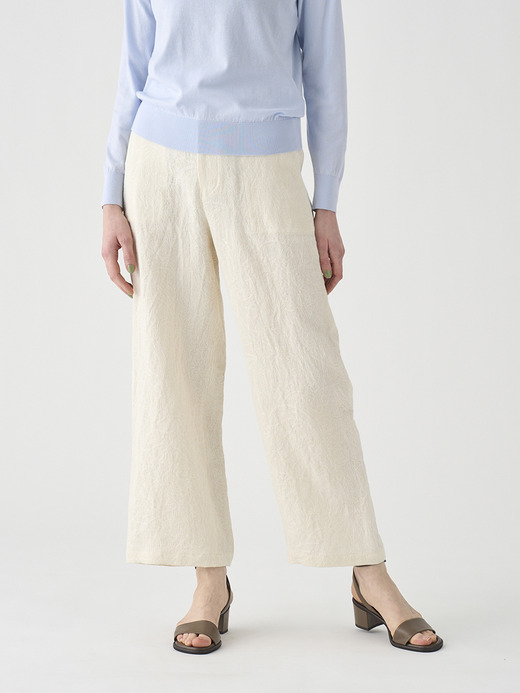 リネンジャガードイージーパンツ ｜FP158 詳細画像 NO1(L03640FP158_ホワイト) 4