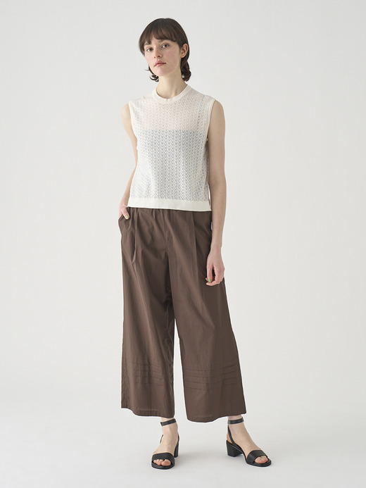 コットンイージーワイドパンツ ｜FP163 詳細画像 NO1(L03640FP163_ブラウン) 1
