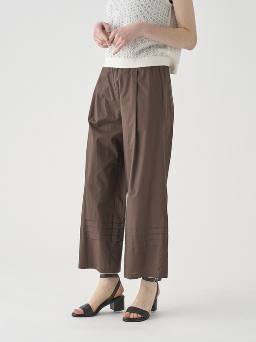 コットンイージーワイドパンツ ｜FP163 詳細画像 NO1(L03640FP163_ブラウン) 4