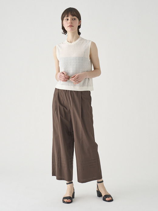 コットンイージーワイドパンツ ｜FP163 詳細画像 NO1(L03640FP163_ブラウン) 9
