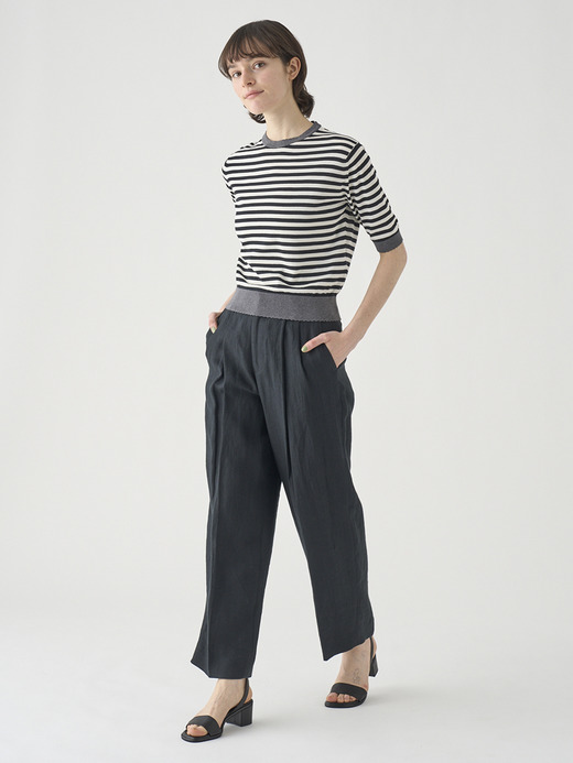 リネン２タックパンツ ｜FP167 詳細画像 NO2(L03640FP167_ブラック) 10