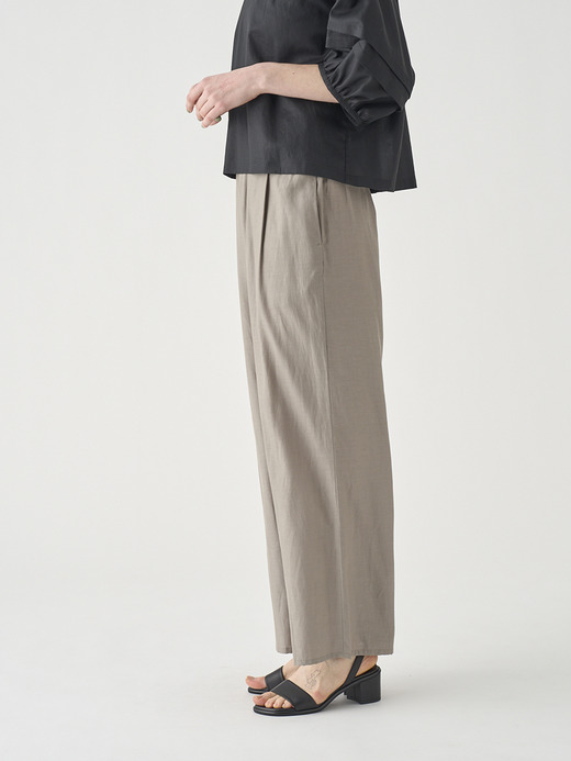 キュプラコットン ギャザーイージーワイドパンツ ｜FP178 詳細画像 NO1(L03640FP178_モカ) 5