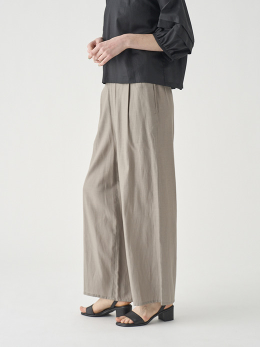 キュプラコットン ギャザーイージーワイドパンツ ｜FP178 詳細画像 NO1(L03640FP178_モカ) 6