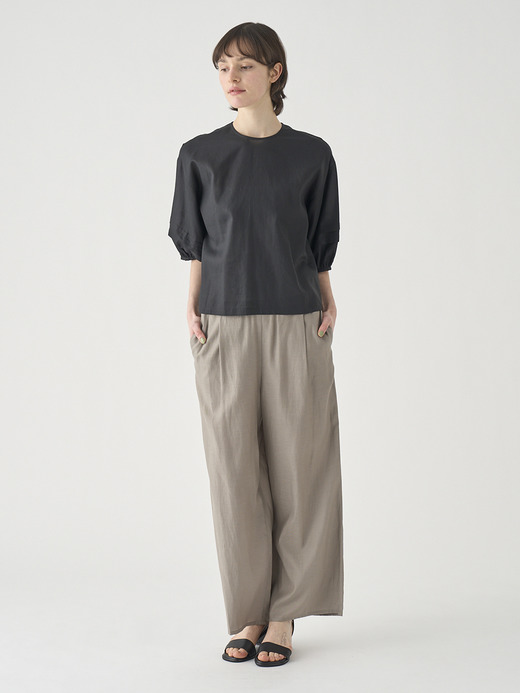 キュプラコットン ギャザーイージーワイドパンツ ｜FP178 詳細画像 NO1(L03640FP178_モカ) 8