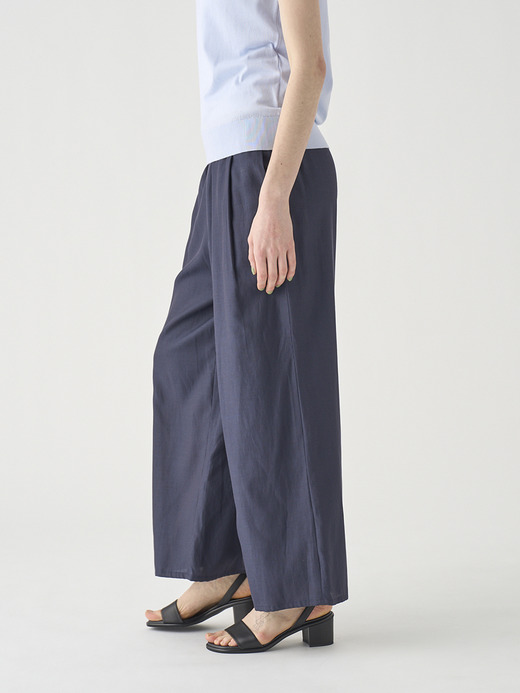 キュプラコットン ギャザーイージーワイドパンツ ｜FP178 詳細画像 NO2(L03640FP178_ネイビー) 5