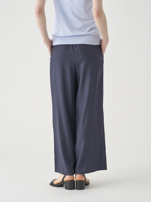キュプラコットン ギャザーイージーワイドパンツ ｜FP178 詳細画像 NO2(L03640FP178_ネイビー) 6