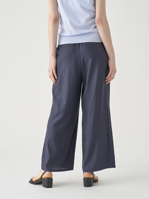 キュプラコットン ギャザーイージーワイドパンツ ｜FP178 詳細画像 NO2(L03640FP178_ネイビー) 7