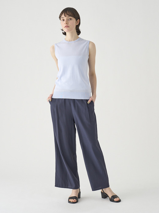 キュプラコットン ギャザーイージーワイドパンツ ｜FP178 詳細画像 NO2(L03640FP178_ネイビー) 8