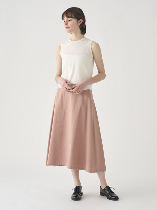 キュプラコットン ベルベット風フレアスカート ｜FS162 詳細画像 NO1(L03640FS162_ピンク) 1