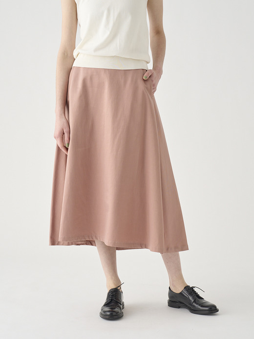 キュプラコットン ベルベット風フレアスカート ｜FS162 詳細画像 NO1(L03640FS162_ピンク) 10