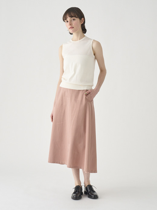 キュプラコットン ベルベット風フレアスカート ｜FS162 詳細画像 NO1(L03640FS162_ピンク) 3