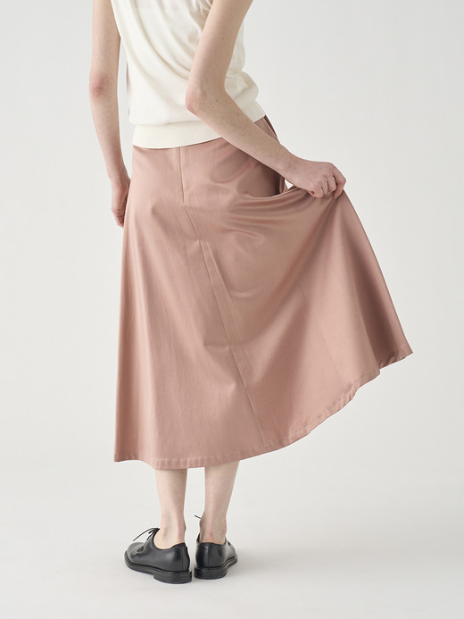 キュプラコットン ベルベット風フレアスカート ｜FS162 詳細画像 NO1(L03640FS162_ピンク) 8