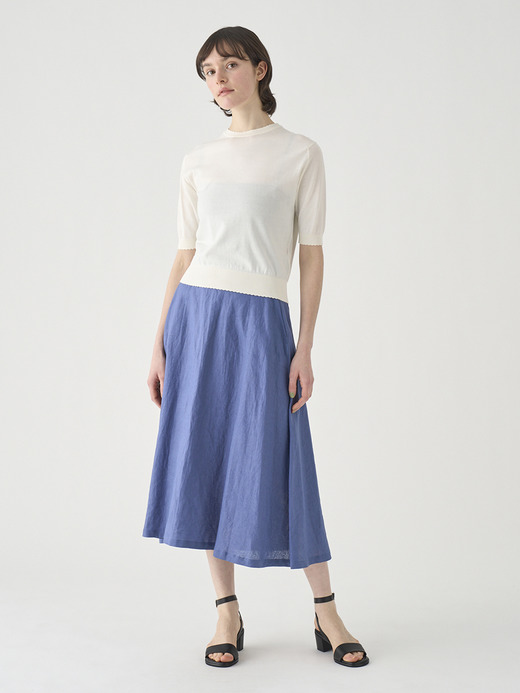リネンセミフレアスカート ｜FS168 詳細画像 NO1(L03640FS168_ブルー) 1