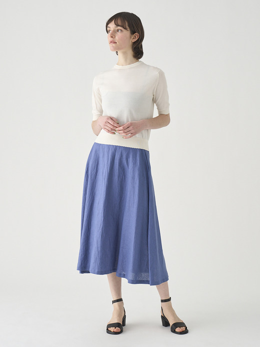 リネンセミフレアスカート ｜FS168 詳細画像 NO1(L03640FS168_ブルー) 3