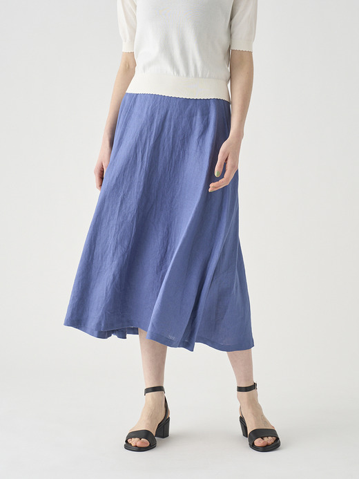 リネンセミフレアスカート ｜FS168 詳細画像 NO1(L03640FS168_ブルー) 5