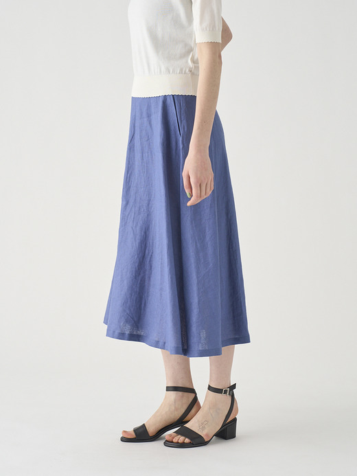 リネンセミフレアスカート ｜FS168 詳細画像 NO1(L03640FS168_ブルー) 6