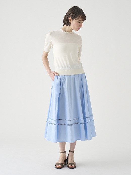 コットンレースギャザースカート ｜FS169 詳細画像 NO2(L03640FS169_ライトブルー) 10