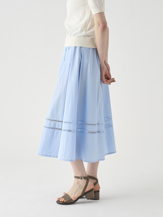 コットンレースギャザースカート ｜FS169 詳細画像 NO2(L03640FS169_ライトブルー) 6