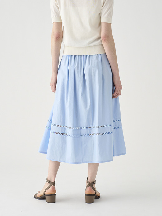 コットンレースギャザースカート ｜FS169 詳細画像 NO2(L03640FS169_ライトブルー) 7