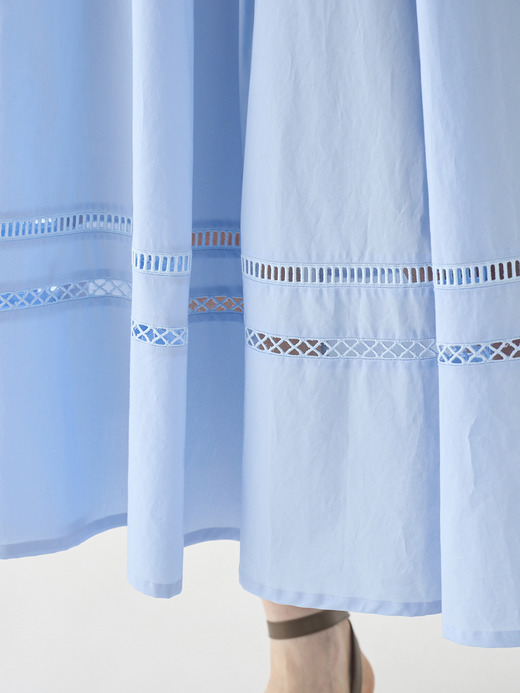 コットンレースギャザースカート ｜FS169 詳細画像 NO2(L03640FS169_ライトブルー) 9