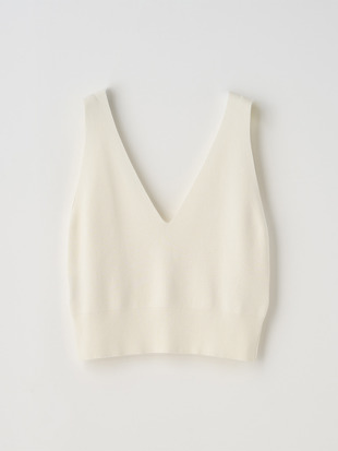 ノースリーブコットン リブニットブラレット | MARIE | 30G