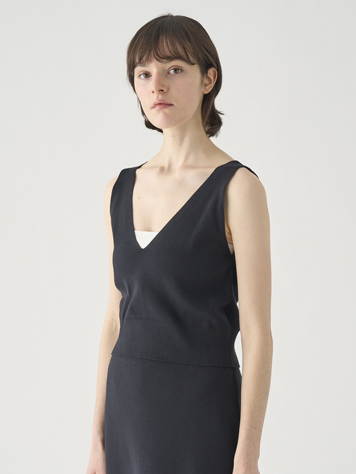 ノースリーブコットン リブニットブラレット | MARIE | 30G 詳細画像 BLACK 3