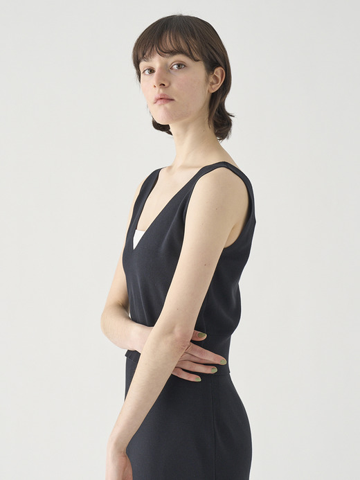 ノースリーブコットン リブニットブラレット | MARIE | 30G 詳細画像 BLACK 5