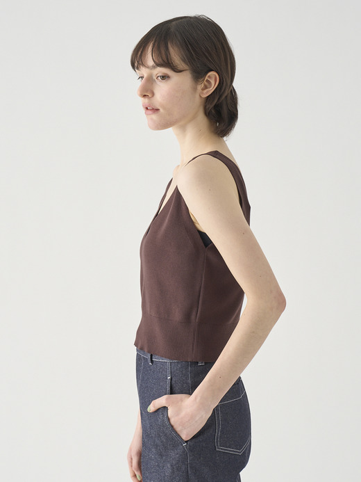 ノースリーブコットン リブニットブラレット | MARIE | 30G 詳細画像 RAISIN 4