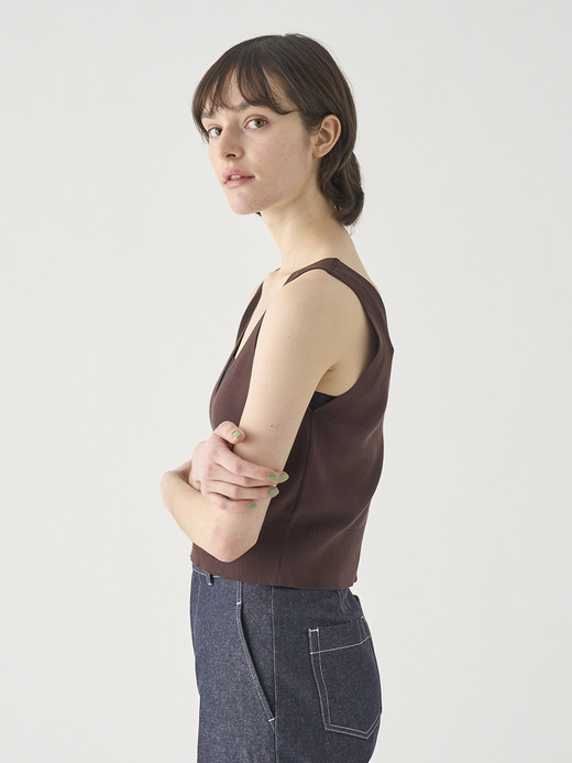 ノースリーブコットン リブニットブラレット | MARIE | 30G 詳細画像 RAISIN 6