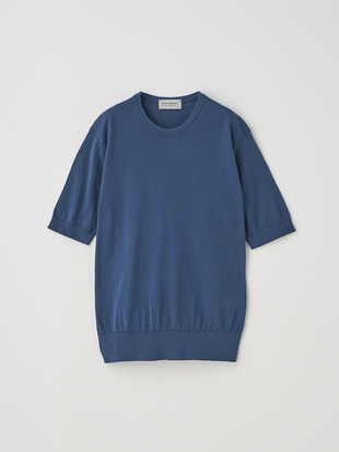 半袖コットンニットプルオーバー | NELL | 30G MODERN FIT