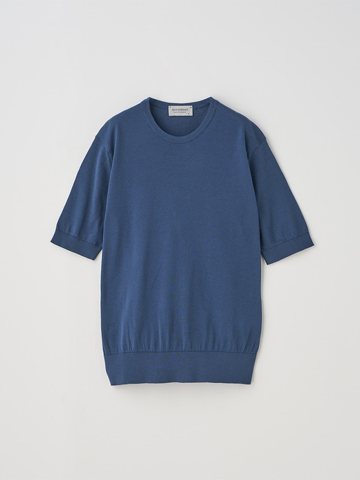 半袖コットンニットプルオーバー | NELL | 30G MODERN FIT 詳細画像 DELFT BLUE 1