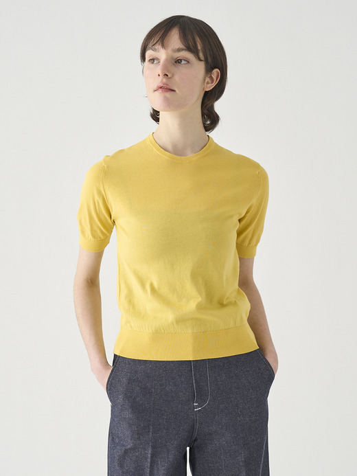 半袖コットンニットプルオーバー | NELL | 30G MODERN FIT 詳細画像 POLLEN 3