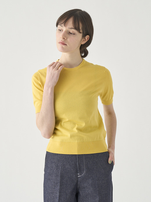 半袖コットンニットプルオーバー | NELL | 30G MODERN FIT 詳細画像 POLLEN 4