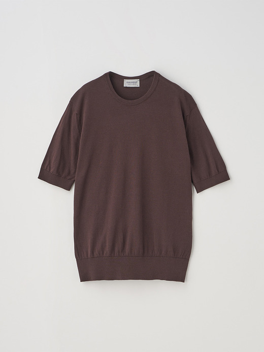 半袖コットンニットプルオーバー | NELL | 30G MODERN FIT 詳細画像 RAISIN 2